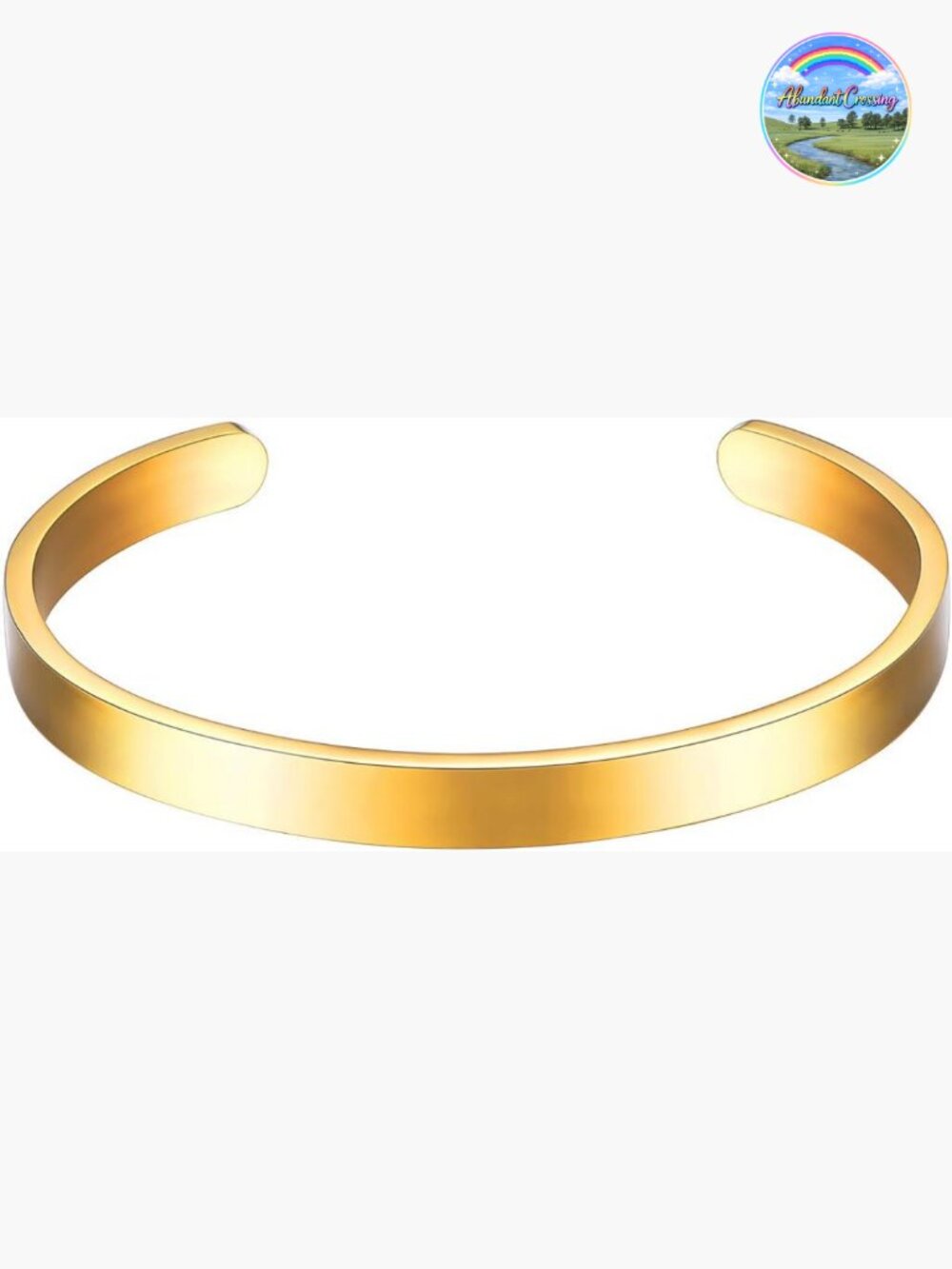 Personalized Stainless Steel 18K Gold Plated Cuff Bracelet Open Bangle Unisex